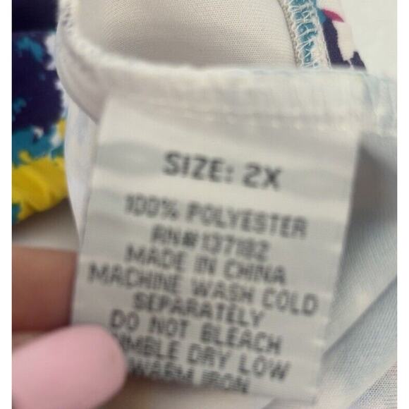 Vintage Y2K‎ Hoodie Paint Splatter Cropped Sweatshirt Streetwear Hiphop 2X - Picture 7 of 7